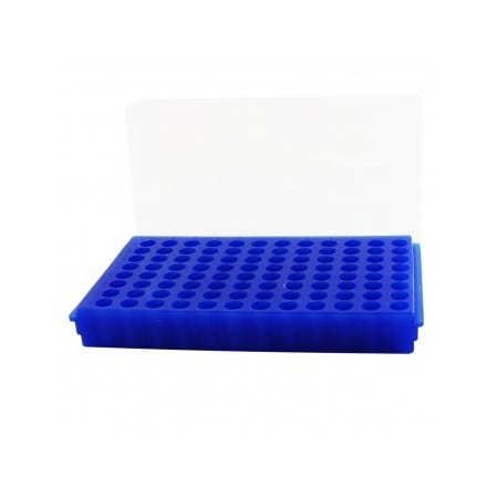 Flipper Micro-Tube Racks, 96 Capacity, Blue, 5/PK